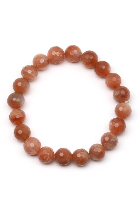 Men genel Güneştaşı Doğal Taş Bileklik Faset Kesim