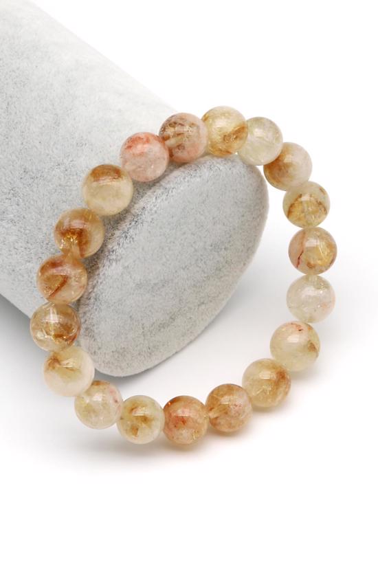 Men genel Sitrin Doğal Taş Bileklik Küçük