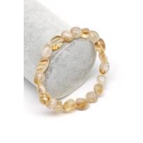 genel Sitrin Doğal Taş Bileklik Tamburlanmış