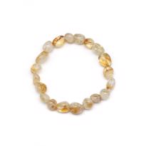 Men genel Sitrin Doğal Taş Bileklik Tamburlanmış