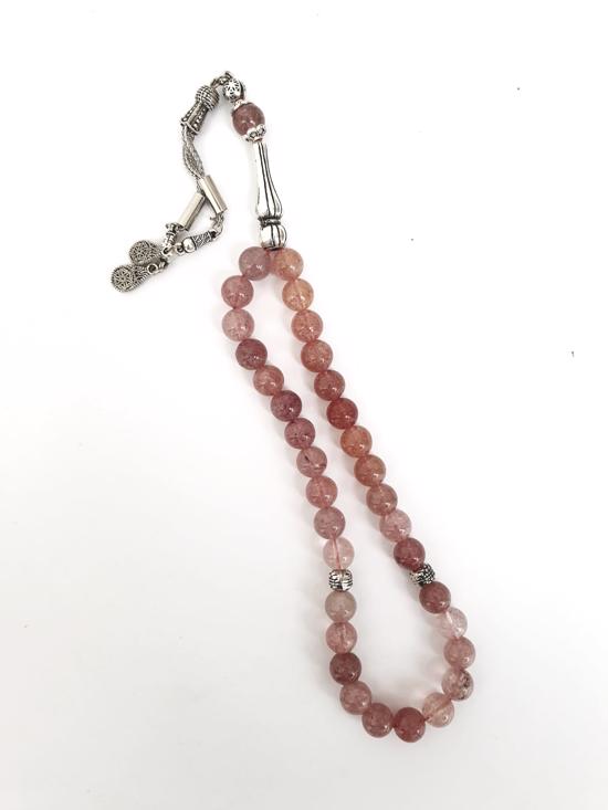 Men genel Tesbih Çilek Kuvars