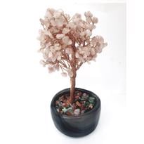 genel Pembe Kuvars Hayat Ağacı Tel Bakır Sarma Saksılı-2