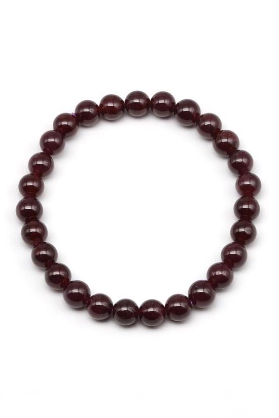 Erkek genel Lal Garnet Doğal Taş Bileklik