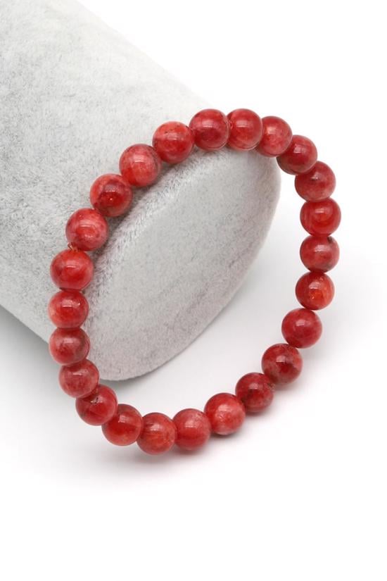 Men genel Rodonit Doğal Taş Bileklik