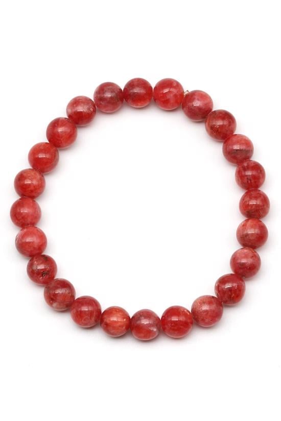 Men genel Rodonit Doğal Taş Bileklik