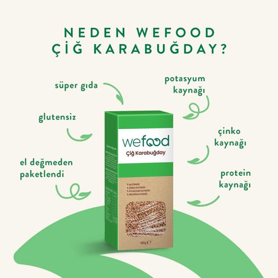 Men genel Wefood Glutensiz Çiğ Karabuğday - 400 gr