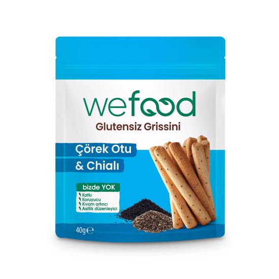 Men genel Wefood Glutensiz Grissini Çörek Otu   Chialı 40 gr