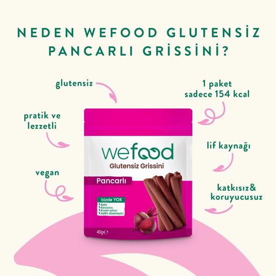 Men genel Wefood Glutensiz Grissini Pancarlı 40 gr