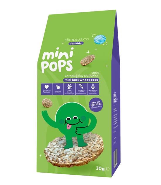 Erkek genel Mini Pops Karabuğday Patlakları 30gr