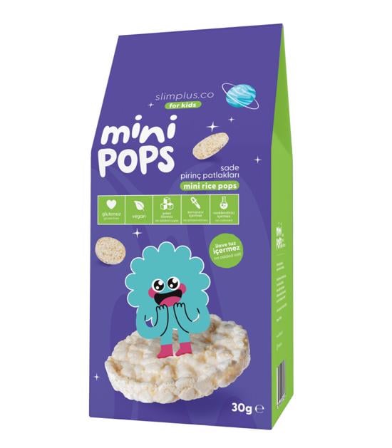 Erkek genel Mini Pops Pirinç Patlakları 30gr