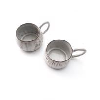 Men genel Opposite Fincan Küçük Oval Dik Çizgili