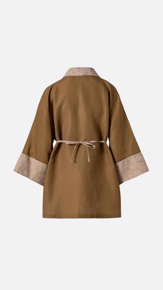 Men genel İtalyan Keteni Kimono- Haki