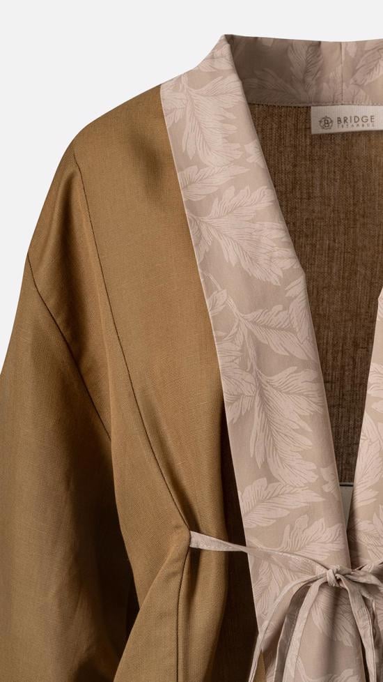 Men genel İtalyan Keteni Kimono- Haki