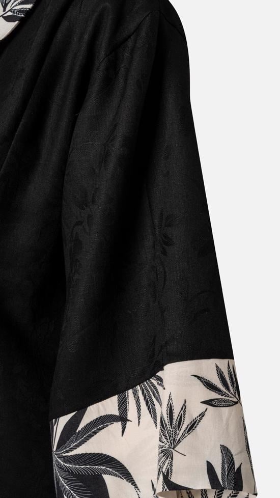 Men genel İtalyan Keteni Kimono- siyah