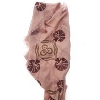  Ahşap Baskı Şal- Gül Kurusu