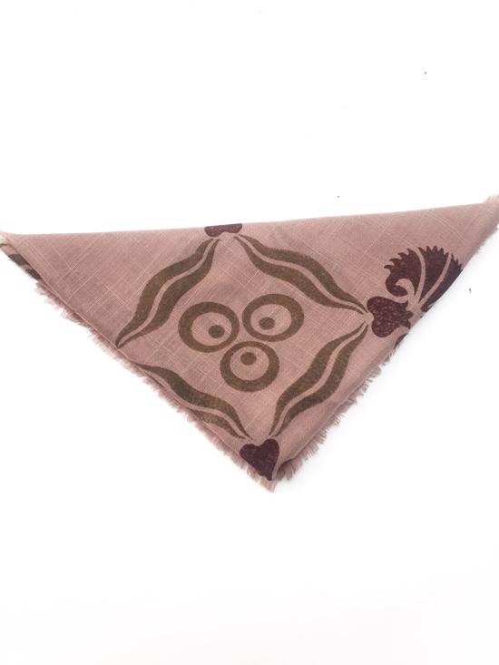 Men genel Ahşap Baskı Şal- Gül Kurusu