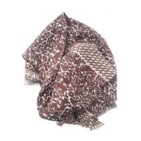 genel Müslin Şal- Kahverengi Desenli