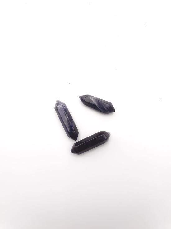 Men genel Ametist Çift Uçlu Prizma Ufak