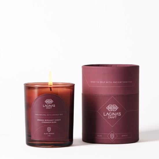 Men genel Alaz Doğal Soya ve Hindistan Cevizi Mum-Ateş