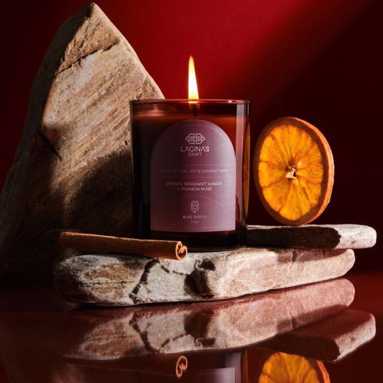 Men genel Alaz Doğal Soya ve Hindistan Cevizi Mum-Ateş