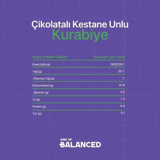 Men genel Kind Of Balanced Çikolatalı Kestane Unlu Kurabiye