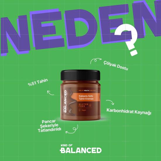 Men genel Kind Of Balanced Kakaolu Sütlü Tahin Kreması 200gr
