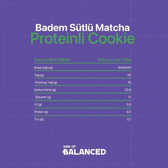 Men genel Kind Of Balanced Matcha Antep Fıstık Cookie 60g