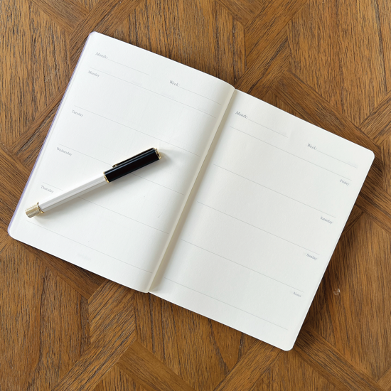 Men genel Tarihsiz Haftalık Ajanda-Planner, Aqua