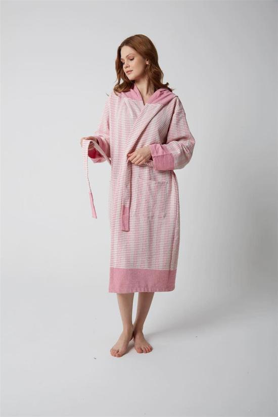 Men genel Baget Peştemal Bornoz- Pembe S/M