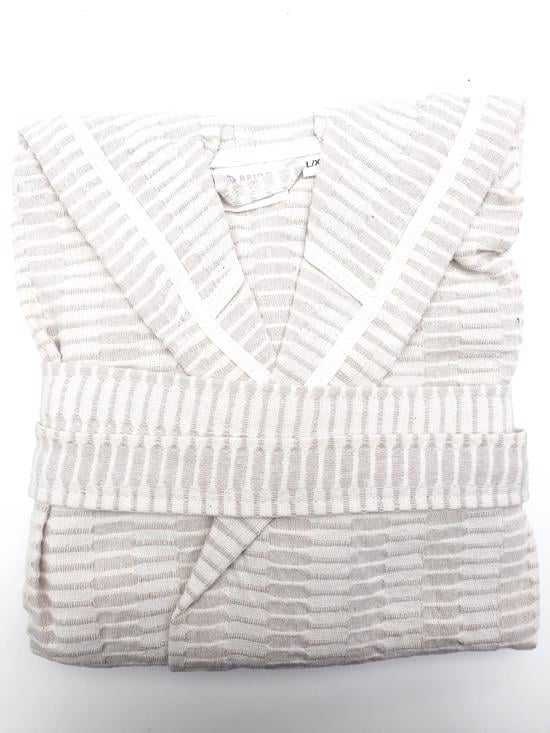 Men genel Baget Peştemal Bornoz- Krem L/Xl