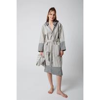 Men genel Baget Peştemal Bornoz- Gri S/M