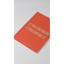 Erkek genel İf You Can Dream- Defter Noktalı