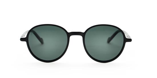 Men genel Runda Black Green Unisex Güneş Gözlüğü