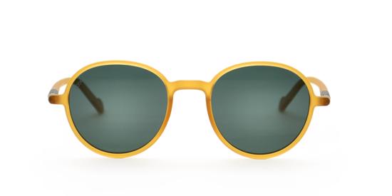 Men genel Runda Matte Daisy Green Unisex Güneş Gözlüğü
