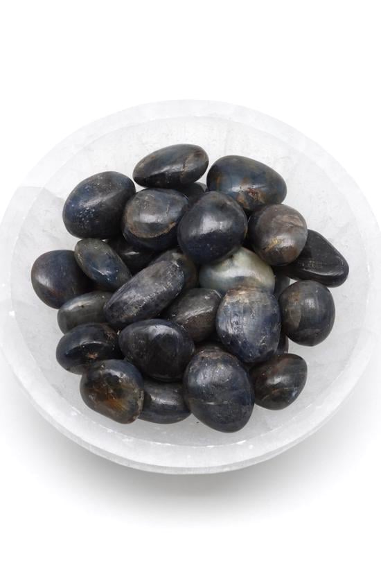 Erkek genel Safir Taş Tamburlanmış