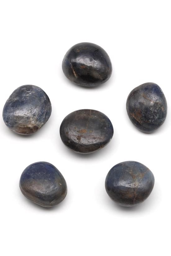 Erkek genel Safir Taş Tamburlanmış