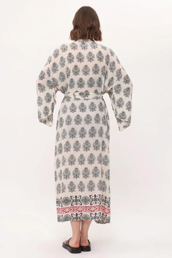 Erkek genel Jap Kimono Long - Cream Paisley