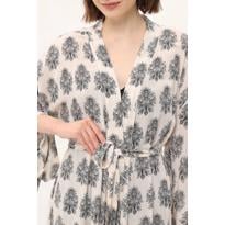 Erkek genel Jap Kimono Long - Cream Paisley