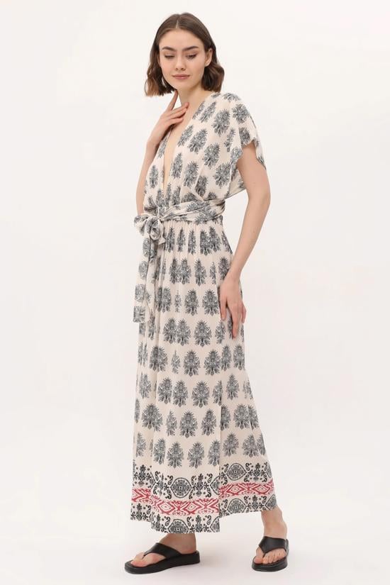 Erkek genel Venus Dress - Cream Paisley S/M